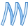 blue ui style feder in bewegung icon