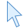 blue ui style mauszeiger icon