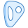 blue ui style point d'ancrage icon