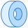 blue ui style skateboard wheel icon
