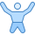 blue ui style skydiving icon