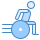 blue ui style wheelchair user icon