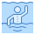 blue ui style swim icon