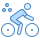 blue ui style triathlon icon
