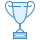 blue ui style trophy icon