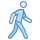 blue ui style gehen icon