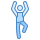 blue ui style yoga icon