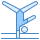 blue ui style 체조 icon