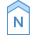 blue ui style north icon