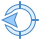 blue ui style west direction icon