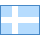 blue ui style kreuz flagge icon