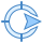 blue ui style navigate icon