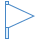 blue ui style leere flagge icon