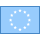 blue ui style flagge von europa icon
