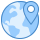 blue ui style worldwide location icon