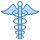 blue ui style caduceus icon