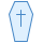 blue ui style halloween coffin icon