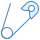 blue ui style safety pin icon