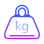 gradient style 무게 kg icon