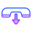 gradient style 통화 종료 icon