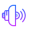 gradient style 중간 볼륨 icon