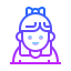 gradient style 사람 여성 icon