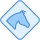 blue ui style horses sign icon