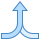 blue ui style merge icon