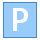 blue ui style parking icon