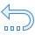 blue ui style zurück icon