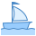 blue ui style sailboat icon
