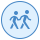 blue ui style crosswalk icon