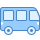 blue ui style shuttle bus icon