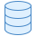 blue ui style 데이터 베이스 icon