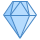 blue ui style 다이아몬드 icon