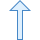 blue ui style up arrow icon