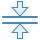 blue ui style horizontal verschmelzen icon