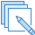 blue ui style 멀티 편집 icon