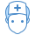 blue ui style nurse icon