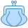 blue ui style purse front view icon