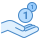 blue ui style bargeld erhalten icon