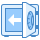 blue ui style safe out icon