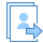 blue ui style send hot list icon