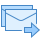 blue ui style send email icon