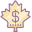 cute color style canadian dollar icon