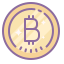 cute color style bitcoin icon