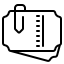 cute outline style kombi ticket icon