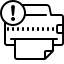 cute outline style printer error icon