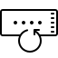 cute outline style password reset icon