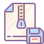 cute color style zip archiv speichern icon